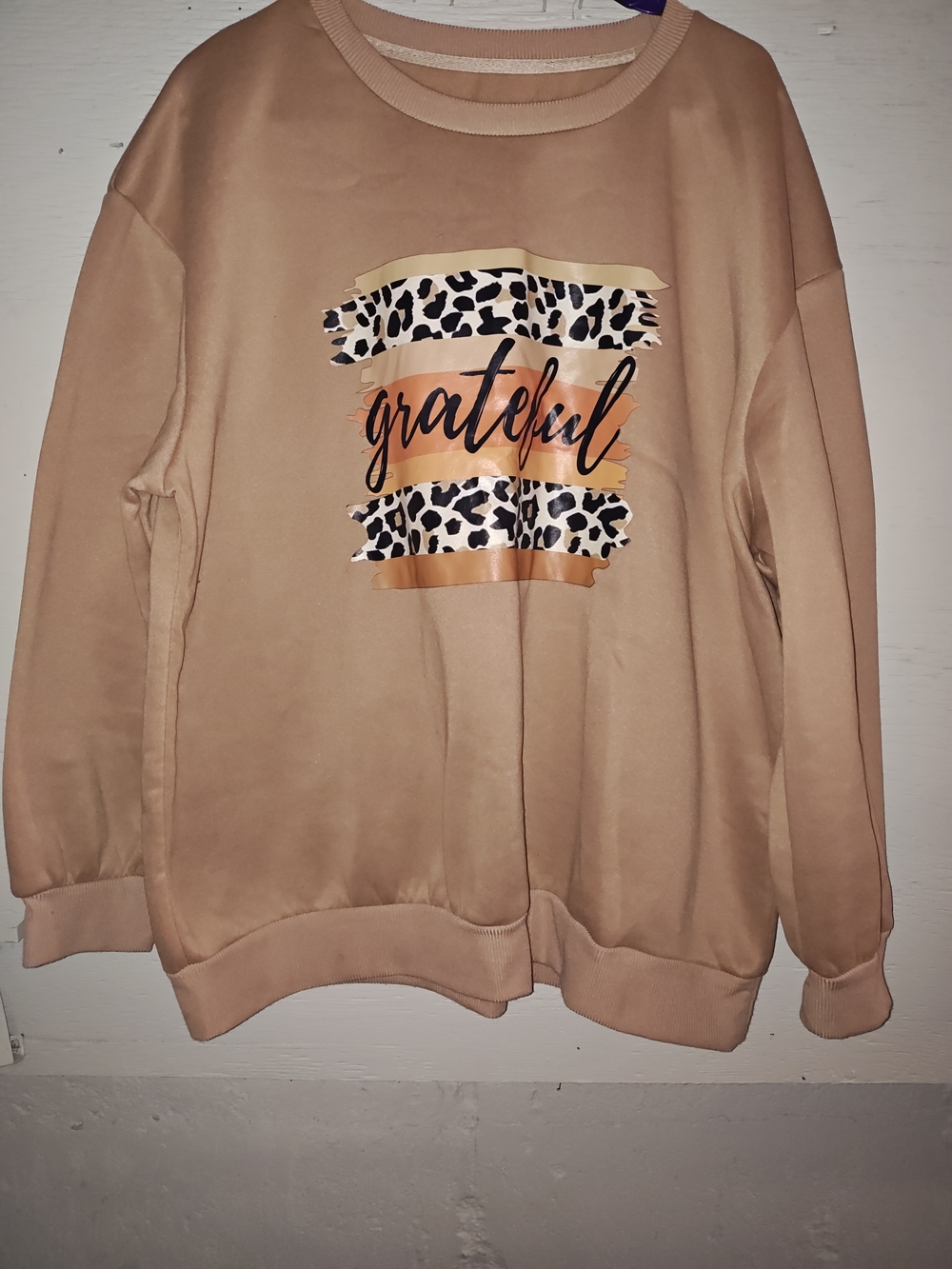 ✨ Grateful Leopard Print Graphic Sweatshirt ✨
